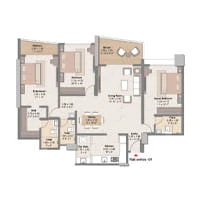 Livience UniOne Aundh-Baner Link Road 3 BHK Floor Plan Image
