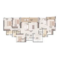 Livience UniOne Aundh-Baner Link Road 4 BHK Floor Plan Image